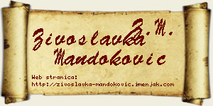 Živoslavka Mandoković vizit kartica